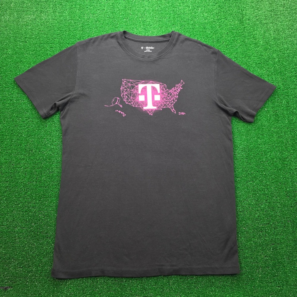 T-Mobile Employee Graphic Tshirt Mens Large Black Short Sleeve Uniform Work Wear